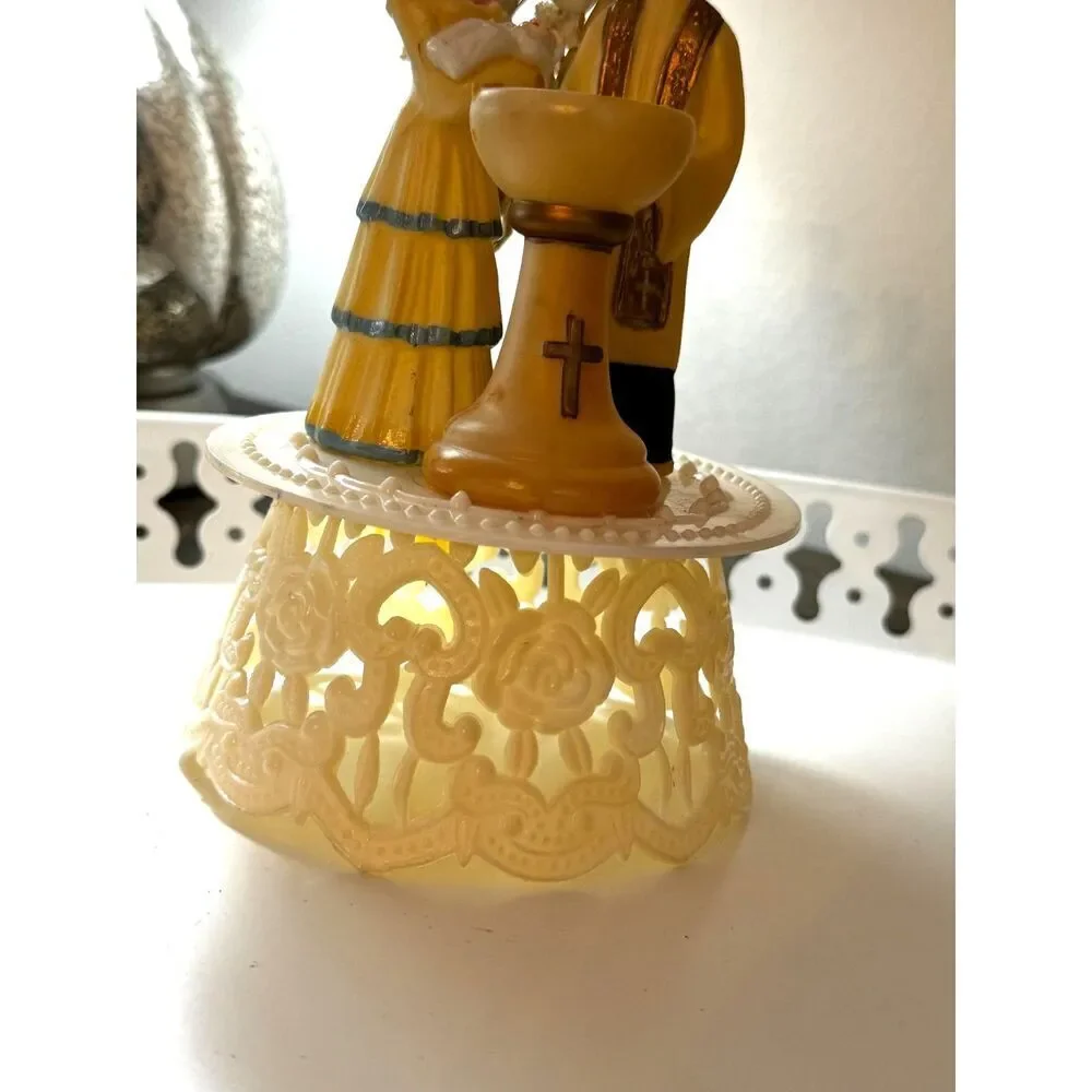 Gorgeous Vintage Cake Topper Baptism, Christening cake stopper